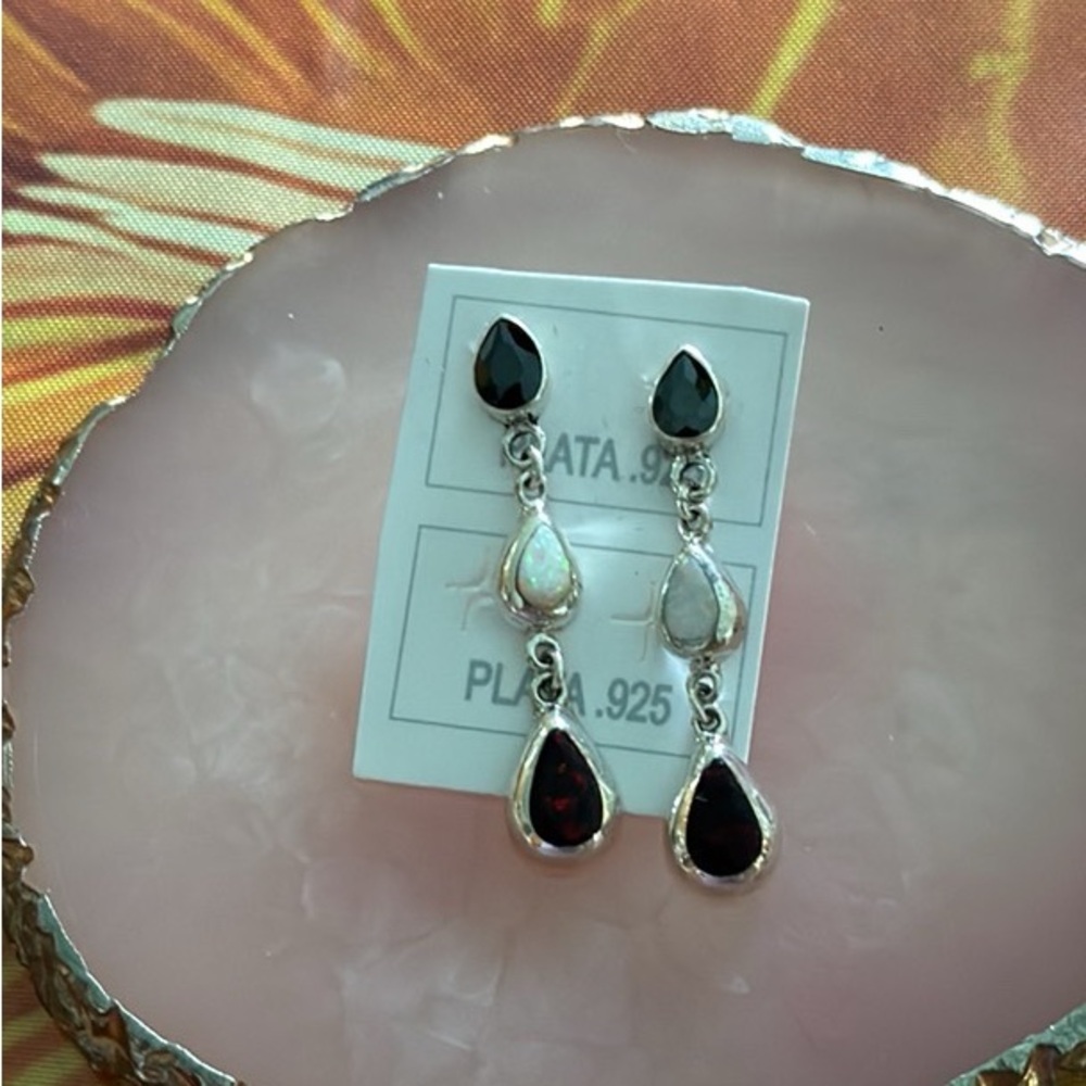 Sterling silver 925 drops earrings